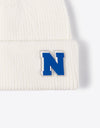 Letter N Patch Cuffed Knit Beanie