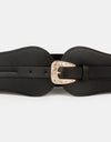 Wide Elastic Belt with Alloy Buckle