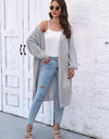 Open Front Longline Cardigan with Pockets