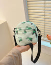 Butterfly Print Polyester Shoulder Bag