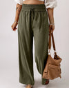 Smocked High Waist Wide Leg Pants