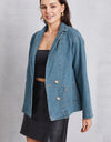 Pocketed Button Up Denim Jacket