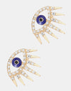 Evil Eye Rhinestone Dangle Earrings