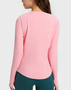 Round Neck Long Sleeve Sport Top