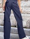 Drawstring High Waist Cargo Pants