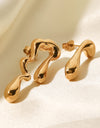 18K Gold Plated Geometric Mismatched Earrings