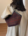 Plaid Print Tote Bag