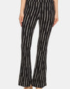 Leggings Depot Striped High Waist Flare Pants