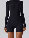 Half Zip Long Sleeve Active Romper