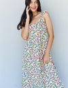 Doublju In The Garden Ruffle Floral Maxi Dress in Natural Rose