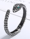 Rhinestone Stainless Steel Snake Shape Bracelet