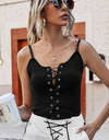 Lace-Up Knit Cami