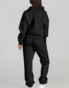 Quarter Zip Top and Drawstring Pants Active Set