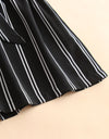 Striped Tie Belt Shorts