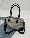 Contrast PU Leather Shoulder Bag