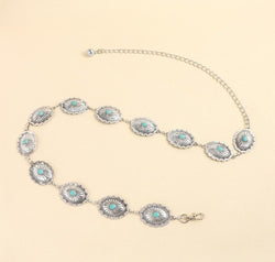 Vintage Turquoise Alloy Belt