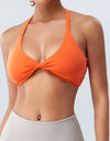 Twisted Halter Neck Active Bra