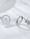 Moissanite Platinum-Plated Earrings