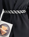 1.2" Width Acrylic Curb Chain Belt