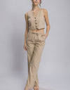 Love Tree Drawstring Wide Leg Pants with Pockets