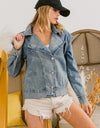 BiBi Button Up Long Sleeve Denim Jacket