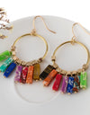 Multicolored Stone Dangle Earrings