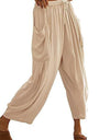 Full Size Pocketed Drawstring Wide Leg Pants