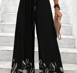 Drawstring High Waist Relax Fit Long Pants