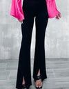 Slit Front Flare Pants