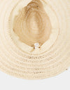 Fame Contrast Straw Braided Sun Hat