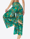 Floral Tie-Waist Tiered Culottes