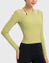 Halter Neck Long Sleeve Sporty Top