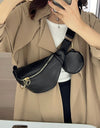 PU Leather Sling Bag with Small Purse