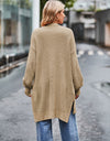 Long Sleeve Waffle-Knit Cardigan