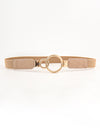 Double Ring Buckle Elastic PU Belt