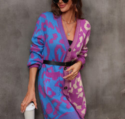 Leopard Button Down Longline Cardigan