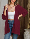 Striped Open Front Knit Cardigan