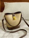 PU Leather Bucket Crossbody Bag