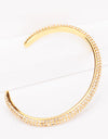 18K Gold-Plated Rhinestone Open Bracelet