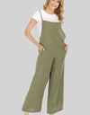 Full Size Cropped Wide Leg Overalls with Pockets