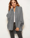 Open Front Batwing Sleeve Cardigan