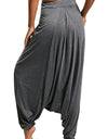 Tied Mid Waist Long Harem Pants