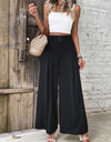 Ruched High Waist Wide Leg Pants