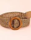 Round Buckle Woven Belt