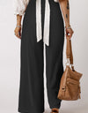 Smocked High Waist Wide Leg Pants