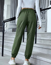 Full Size Elastic Waist Pants with Pockets