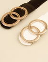 Zinc Alloy Buckle Elastic PU Belt