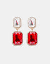 Geometrical Shape Glass Stone Dangle Earrings