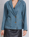 Pocketed Button Up Denim Jacket