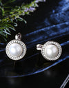 Moissanite Pearl 925 Sterling Silver Earrings